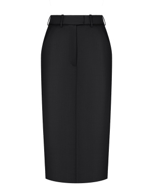 Юбка шерсть черная