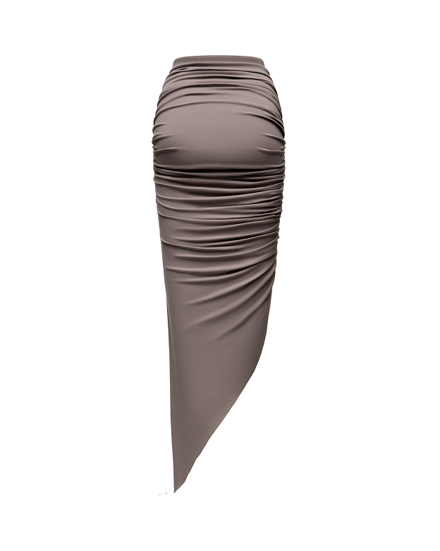 Юбка с поясом бежевая