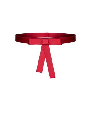 Пояс шелковый бордо