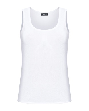 Топ трикотажный белый