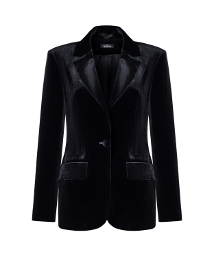 Жакет черный бархат