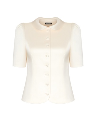 Жакет атласный молочный