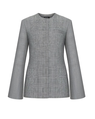 Жакет из шерсти в клетку