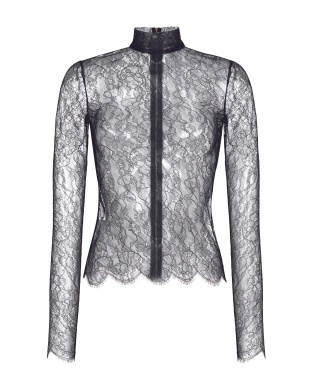 Бадлон черный кружево