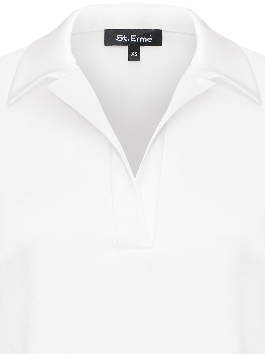 Поло из белого атласа