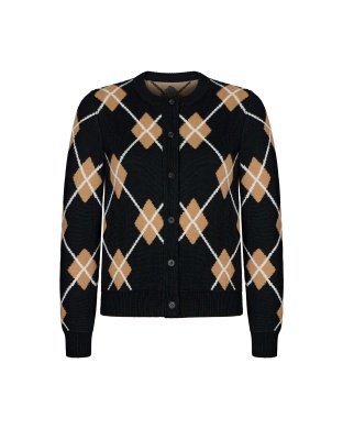 Кардиган с узором в виде ромбов