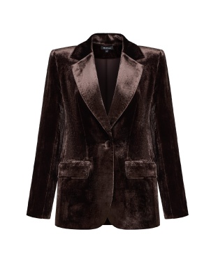 Жакет коричневый бархат
